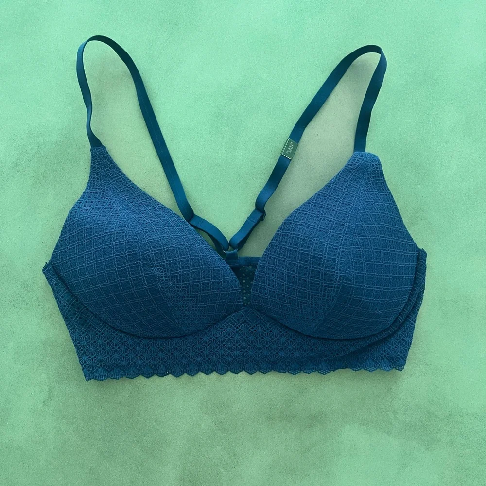 NWOT Victoria's Secret Blue Racerback Bra - Picture 1 of 4